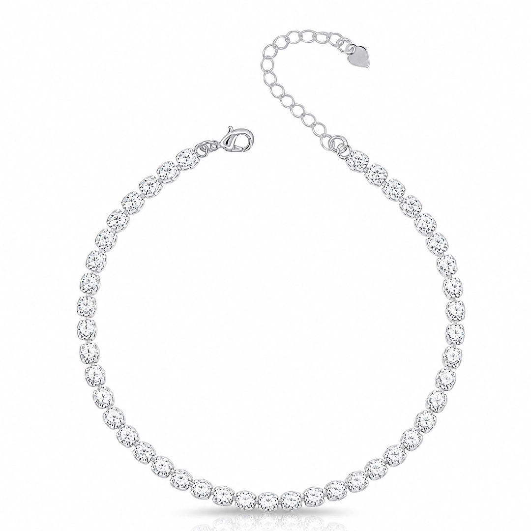 Pulseira Riviera com Zircônias Cristal