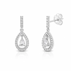 Brinco Blend Collection Gota com Zircônias Cristal