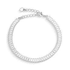 Pulseira Riviera com Zircônias Retangulares