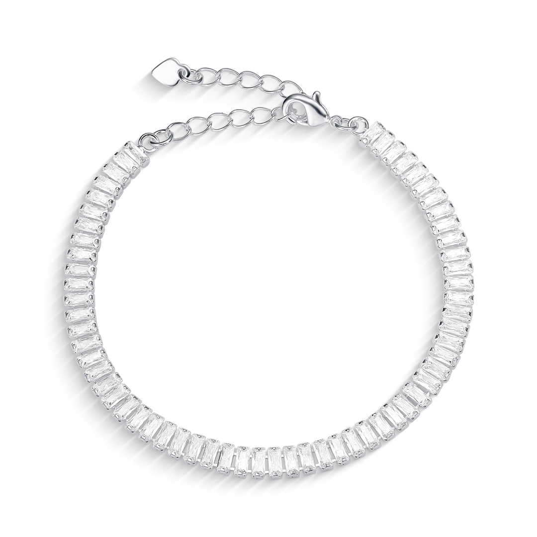 Pulseira Riviera com Zircônias Retangulares