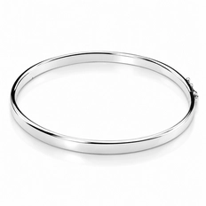 Bracelete Oval com Fio Quadrado e Espelhado