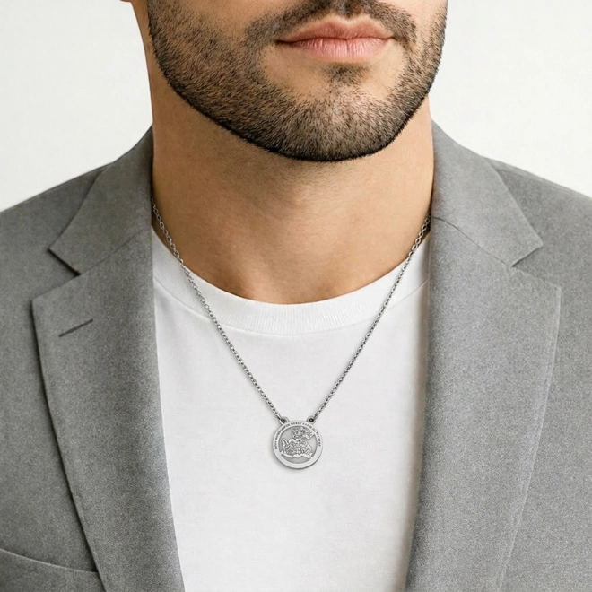 Escapulário Medalha São Jorge Redonda
