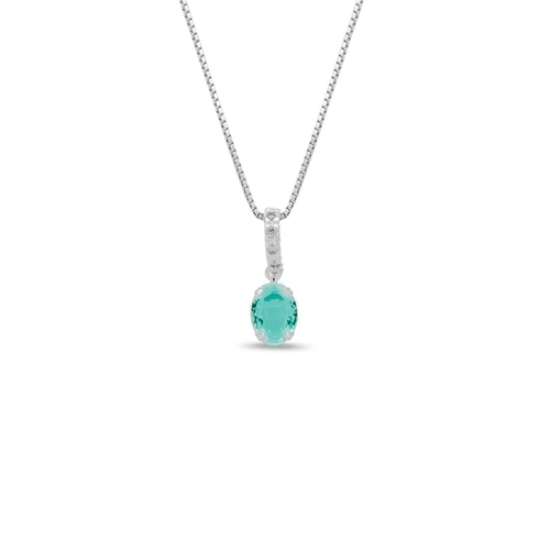 Gargantilha Oval Com Zircônia Verde Paraíba