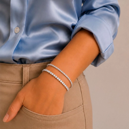 Pulseira Riviera Com Zircônia Cristal