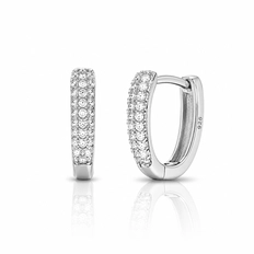 Brinco Blend Collection Click Oval com Zircônias Cristal