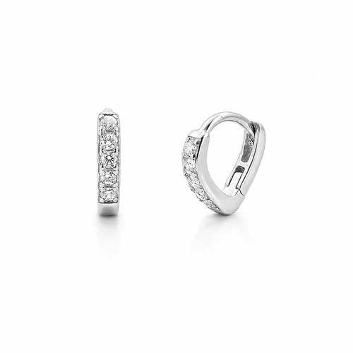 Brinco Blend Collection Click em V com Zircônias Cristal – Tamanho P