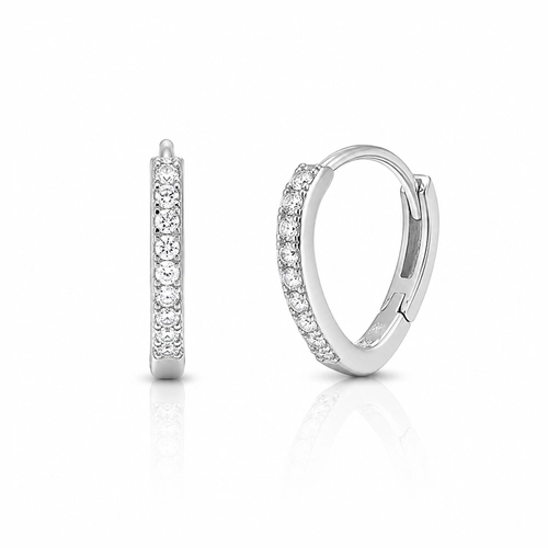 Brinco Blend Collection Click V com Zircônias Cristal M