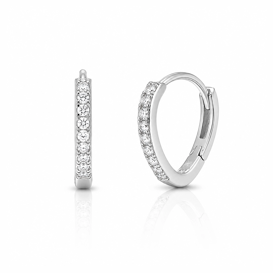 Brinco Blend Collection Click V com Zircônias Cristal M