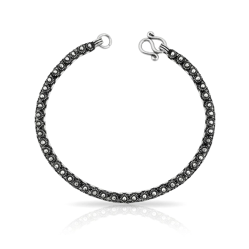 Pulseira Flores com Acabamento Envelhecido