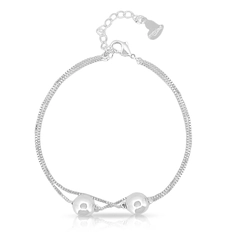 Pulseira Veneziana Dupla com Esferas Espelhadas