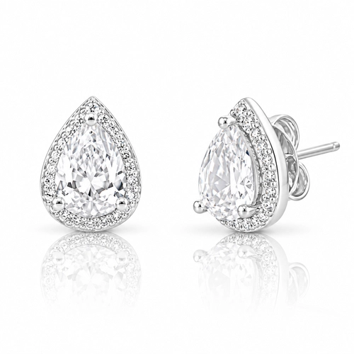 Brinco Top Gota Com Zircônia Cristal Cravejada