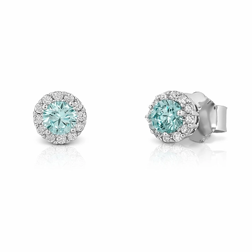 Brinco Blend Collection Top Zircônias Cristal e Topázio Cravejadas