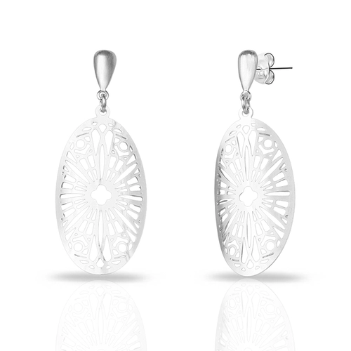 Brinco de Prata Leve Balanço Ornamentado