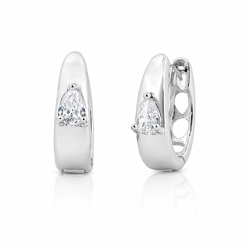 Brinco Argola Click Espelhada com Zircônia Gota G