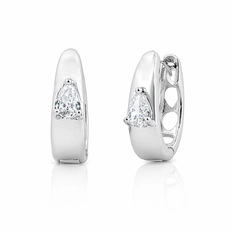 Brinco Argola Click Espelhada com Zircônia Gota G