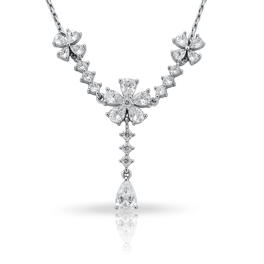 Gargantilha de Prata Blend Collection Flor de Luz