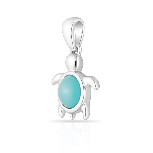 Pingente com Calcedônia Natural Tartaruga