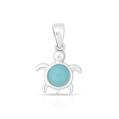 Pingente com Calcedônia Natural Tartaruga
