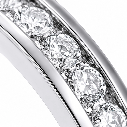 Aliança de Namoro com Zircônias Cristal Cravejadas