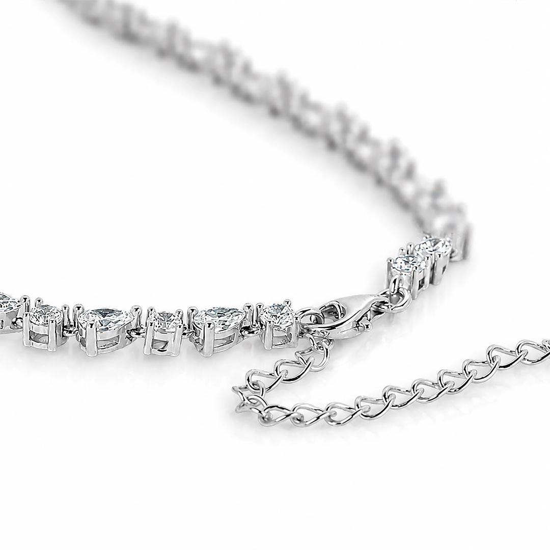 Colar Blend Collection com Gotas em Zircônias Cristal