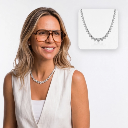 Colar Blend Collection Riviera com Zircônias Cristal