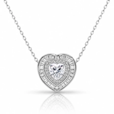 Gargantilha Blend Collection com Coração de Zircônias Cristal