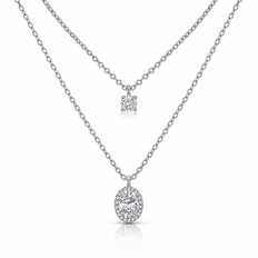 Gargantilha Dupla Blend Collection com Zircônias Cristal