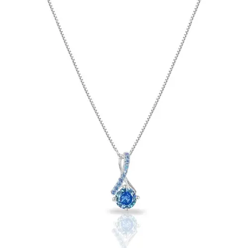 Gargantilha de Prata Blend Collection Delicada com Zircônias Topázio