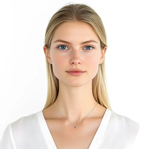 Gargantilha de Prata Blend Collection Delicada com Zircônias Topázio
