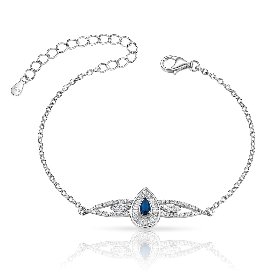 Pulseira Blend Collection Gota com Zircônias Cristal e Safira