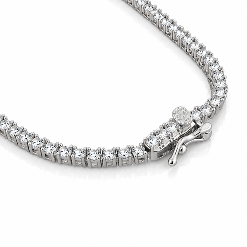 Colar Blend Collection Riviera com Zircônias Cristal E Coração Zircônia Topázio