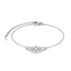Pulseira Blend Collection Com Zircônia Cristal e Madrepérola Branca Gota