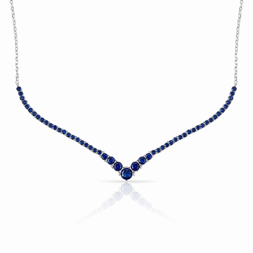 Gargantilha Blend Collection com Zircônias Safira