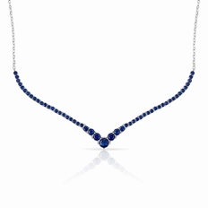 Gargantilha Blend Collection com Zircônias Safira