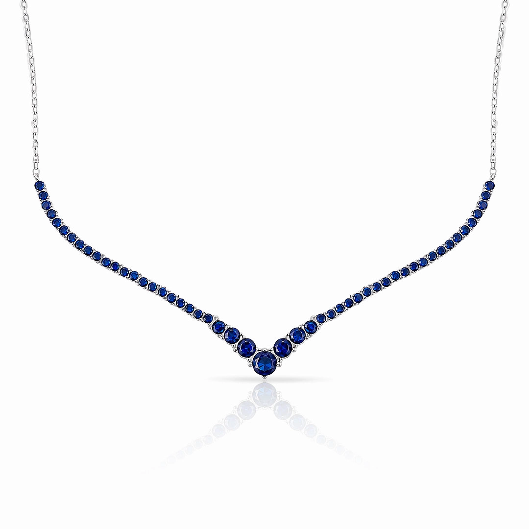 Gargantilha Blend Collection com Zircônias Safira