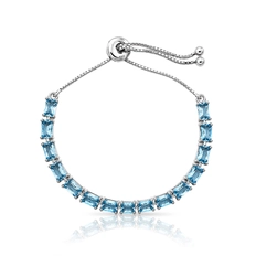 Pulseira Blend Collection Com Zircônias Topázio e Malha Veneziana