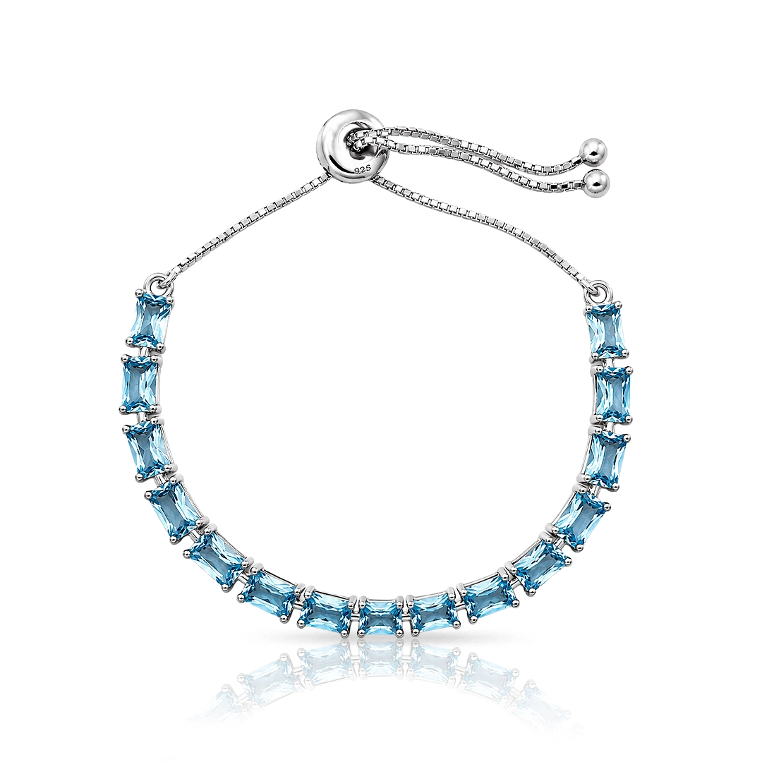 Pulseira Blend Collection Com Zircônias Topázio e Malha Veneziana