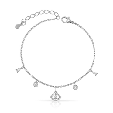 Pulseira Blend Collection Com Zircônia Cristal Leque e gota