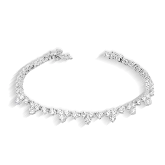 Pulseira de Prata Blend Collection com Zircônias Cristal