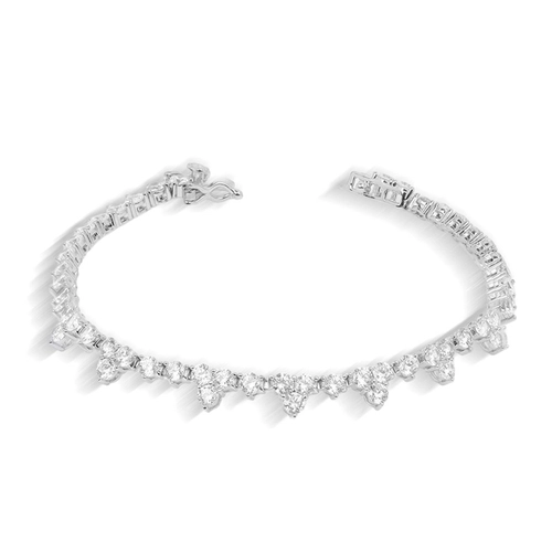 Pulseira de Prata Blend Collection com Zircônias Cristal