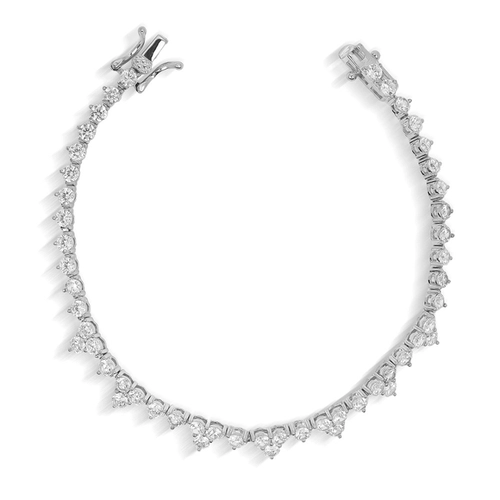 Pulseira de Prata Blend Collection com Zircônias Cristal