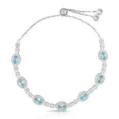 Pulseira Blend Collection Oval Com Zircônias Topázio e Cristal