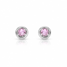 Brinco Kids com Zircônia Rosa
