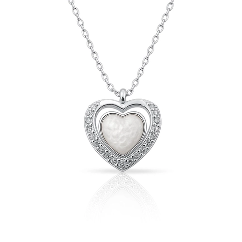 Gargantilha Coração Prata 925 com Zircônias - Blend Collection