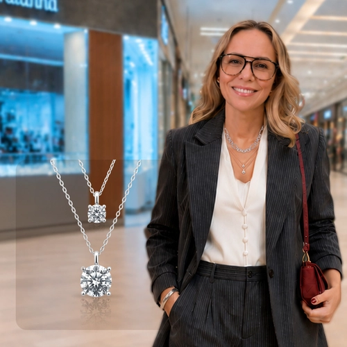 Gargantilha Dupla com Zircônias Cristal – Blend Collection