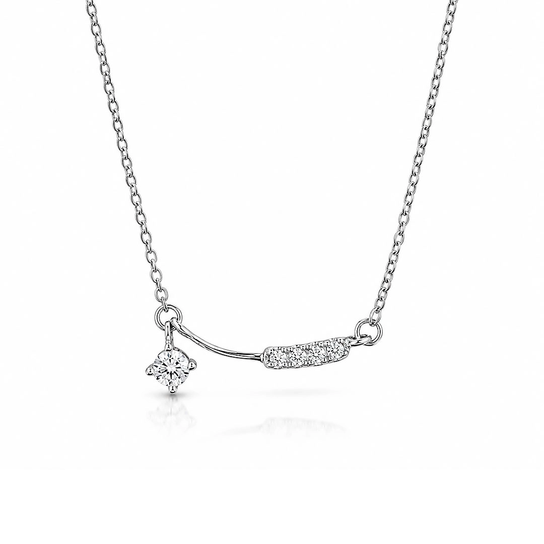Gargantilha Blend Collection Delicada com Zircônias Cristal