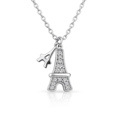 Gargantilha com Pingente Zircônia Torre Eiffel