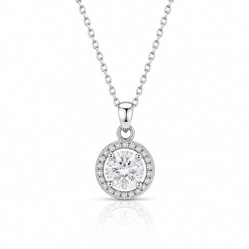 Gargantilha Blend Collection Ponto Luz com Zircônias Cristal Cravejadas