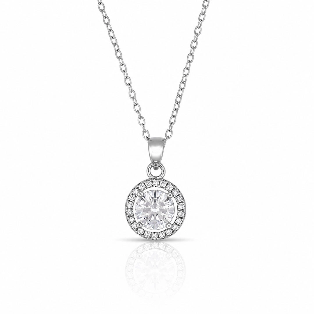 Gargantilha Blend Collection Ponto Luz com Zircônias Cristal Cravejadas