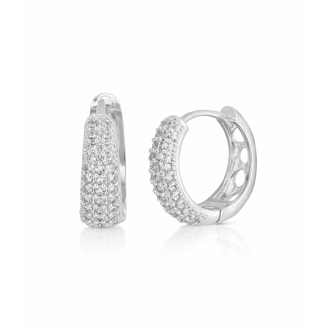 Brinco Cravejado com Zircônias Argola Click G